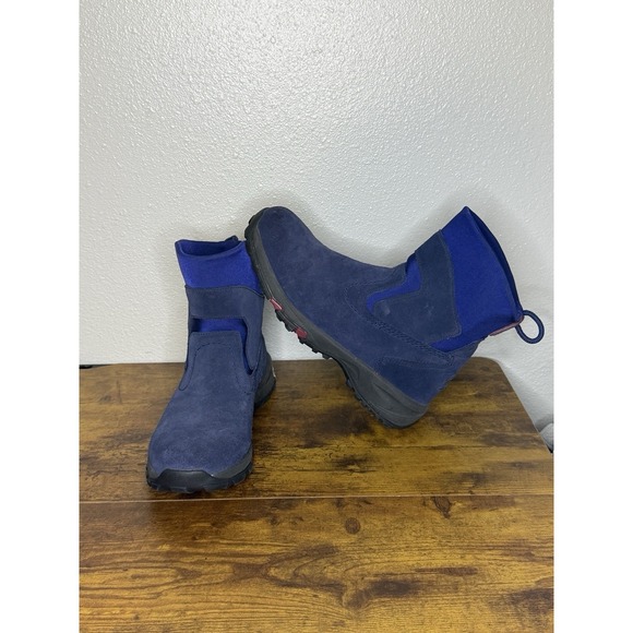L.L. Bean Shoes - LL BEAN Womens Size 10 Thinsulate Suede Blue Navy Pull On Outdoor Boots